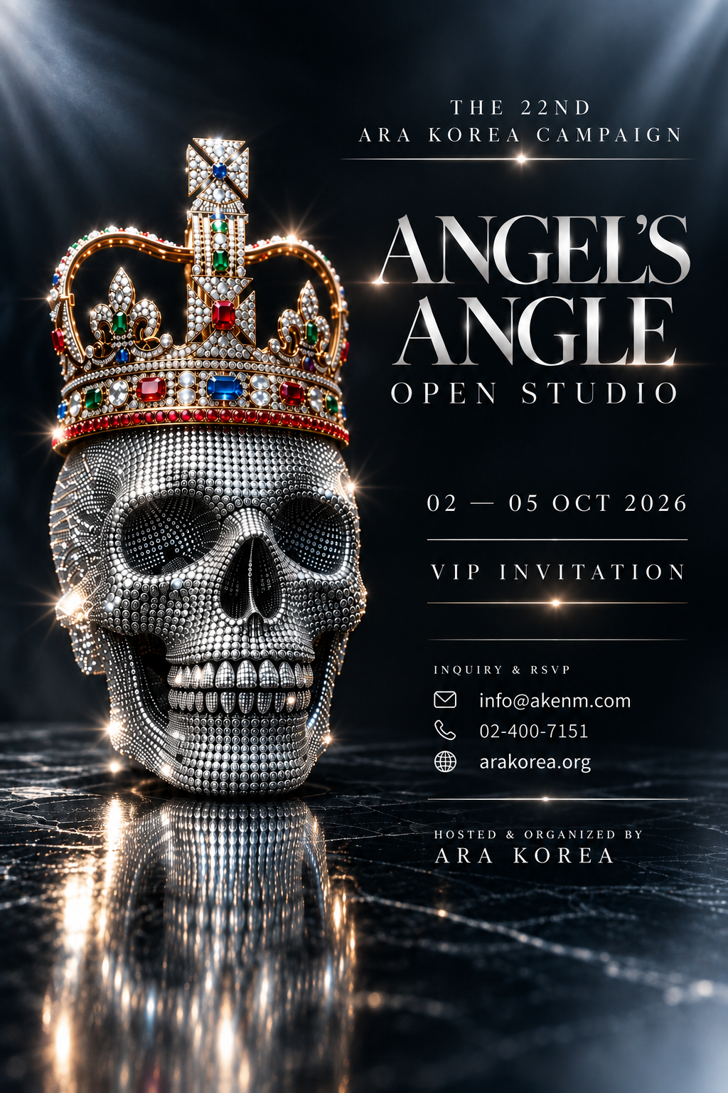 ARA KOREA 제22회 캠페인 ANGEL'S ANGLE OPEN STUDIO VIP 초청 포스터